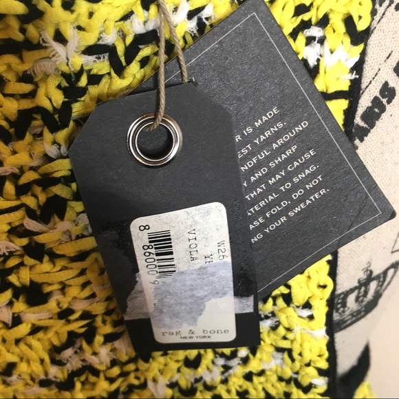 NWT RAG & BONE Viola Black Yellow Knit Tank Medium - Picture 6 of 10